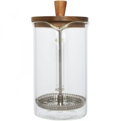   Cafetiera cu presa, Seasons, 42FEB232165, 600 ml, 13x18x9 cm, Lemn, Sticla, Otel, Transparent