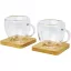 Set 2 cani, Seasons, 42FEB230085, 100 ml, 9.5x7.4x7 cm, Sticla, Bambus, Transparent