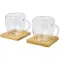 Set 2 cani, Seasons, 42FEB230086, 250 ml, 12x9x9 cm, Sticla, Bambus, Transparent