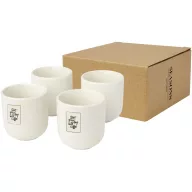   Set 4 cani espresso, Seasons, 42FEB230450, 90 ml, 6.2x5.8 cm, Ceramica, Alb