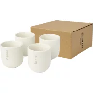   Set 4 cani espresso, Seasons, 42FEB230450, 90 ml, 6.2x5.8 cm, Ceramica, Alb