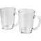 Set 2 cani pentru ceai, 310 ml, 2410E25653, Seasons, 11 x ø 8.1 cm, Sticla, Transparent