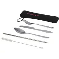   Set tacamuri, 2509E14938, Everestus, 21.5x6.5 cm, Otel, Neopren, Argintiu