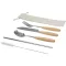 Set tacamuri, 2509E14924, Everestus, 24.5x6 cm, Otel, Bambus, Natur