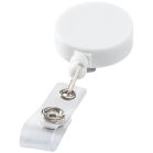 Breloc cu clips pentru ecuson, Everestus, KR0580, abs, plastic, alb