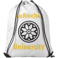 Oriole premium drawstring backpack, 210D Polyester, White