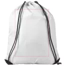Oriole premium drawstring backpack, 210D Polyester, White