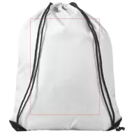 Oriole premium drawstring backpack, 210D Polyester, White