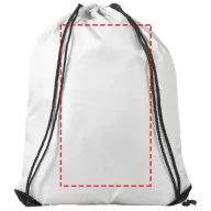 Oriole premium drawstring backpack, 210D Polyester, White