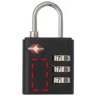 Lacat cu cifru pentru bagaj, Everestus, KD01, metal, negru