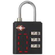 Lacat cu cifru pentru bagaj, Everestus, KD01, metal, negru