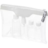  Geanta cu recipiente cosmetice pentru calatorii cu avionul, Everestus, MCH02, pvc, alb