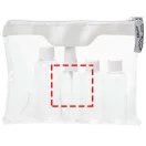 Geanta cu recipiente cosmetice pentru calatorii cu avionul, Everestus, MCH02, pvc, alb