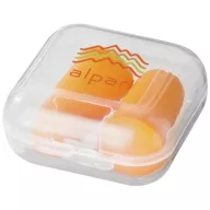   Serenity earplugs with travel case, PU foam and PP plastic case, Orange