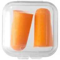   Serenity earplugs with travel case, PU foam and PP plastic case, Orange