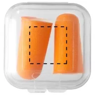   Serenity earplugs with travel case, PU foam and PP plastic case, Orange