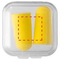   Serenity earplugs with travel case, PU foam and PP plastic case, Yellow
