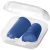 Serenity earplugs with travel case, PU foam and PP plastic case, Royal blue