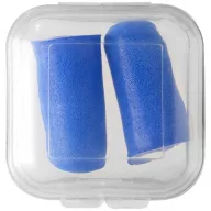   Serenity earplugs with travel case, PU foam and PP plastic case, Royal blue