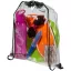 Saculet cu snur, tip rucsac, 33,6x38,7 cm, Everestus, 20SEP1019, PVC, Transparent