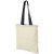 Nevada 100 g/m² cotton tote bag with coloured handles, 100 g/m² Cotton, Natural, solid black