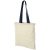 Nevada 100 g/m² cotton tote bag with coloured handles, 100 g/m² Cotton, Natural,Navy