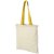 Nevada 100 g/m² cotton tote bag with coloured handles, 100 g/m² Cotton, Natural,Yellow  