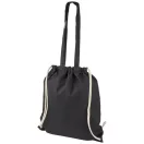 Saculet cu snur si manere lungi, Everestus, 20IAN159, Bumbac, Negru