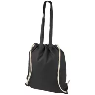   Saculet cu snur si manere lungi, Everestus, 20IAN159, Bumbac, Negru