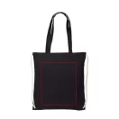 Saculet cu snur si manere lungi, Everestus, 20IAN159, Bumbac, Negru