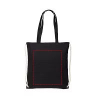   Saculet cu snur si manere lungi, Everestus, 20IAN159, Bumbac, Negru