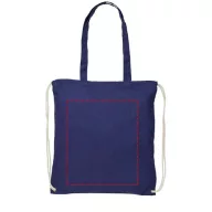   Saculet cu snur si manere lungi, Everestus, 20IAN160, Bumbac, Albastru