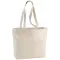 Sacosa cu fermoar si manere de 35 cm, Everestus, 20IAN2007, Alb, Bumbac