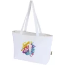 Sacosa de cumparaturi, Everestus, 2610E19009, 47x30.5x11 cm, Bumbac, Alb