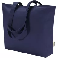   Sacosa de cumparaturi, Everestus, 2610E19010, 47x30.5x11 cm, Bumbac, Albastru Navy