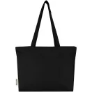Sacosa de cumparaturi, Everestus, 2610E19011, 47x30.5x11 cm, Bumbac, Negru
