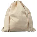 Saculet cu snur, 42x38 cm, Everestus, 20FEB0898, Bumbac reciclat, Natur