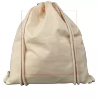   Saculet cu snur, 42x38 cm, Everestus, 20FEB0898, Bumbac reciclat, Natur