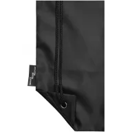   Oriole RPET drawstring backpack, 190T Recycled PET Plastic,  solid black
