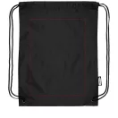 Oriole RPET drawstring backpack, 190T Recycled PET Plastic,  solid black