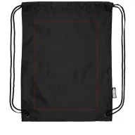   Oriole RPET drawstring backpack, 190T Recycled PET Plastic,  solid black