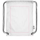 Oriole RPET drawstring backpack, 190T Recycled PET Plastic, White