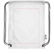   Oriole RPET drawstring backpack, 190T Recycled PET Plastic, White