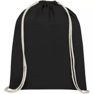   Saculet cu snur, Everestus, 21OCT0264, 33 x 44 cm, Bumbac, Negru