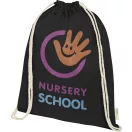 Saculet cu snur, 2509E14871, Everestus, 33x44 cm, Bumbac, Negru