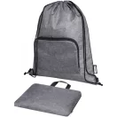 Saculet cu snur 7L, Everestus, 18SEP2691, 37x44 cm, Poliester, Gri
