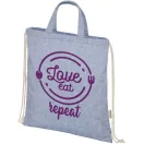 Saculet cu snur, 2401E14907, Everestus, 38x42 cm, Bumbac, Poliester, Albastru heather