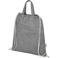   Saculet cu snur, 2509E14881, Everestus, 38x42 cm, Bumbac, Poliester, Negru heather
