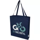 Sacosa de cumparaturi, Everestus, 2601E12983, 38x41x8.5 cm, Bumbac, Albastru Navy