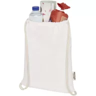  Saculet cu snur, 2410E23033, Everestus, 33 x 44 cm, Bumbac, Alb